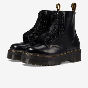Dr. Martens Molly Quad Retro Patent Leather Platform Size 7